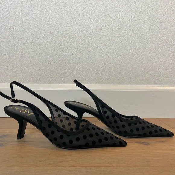 NWT Sam Edelman Bianka Slingback Mesh Pointed Toe Pump - Picture 2 of 6